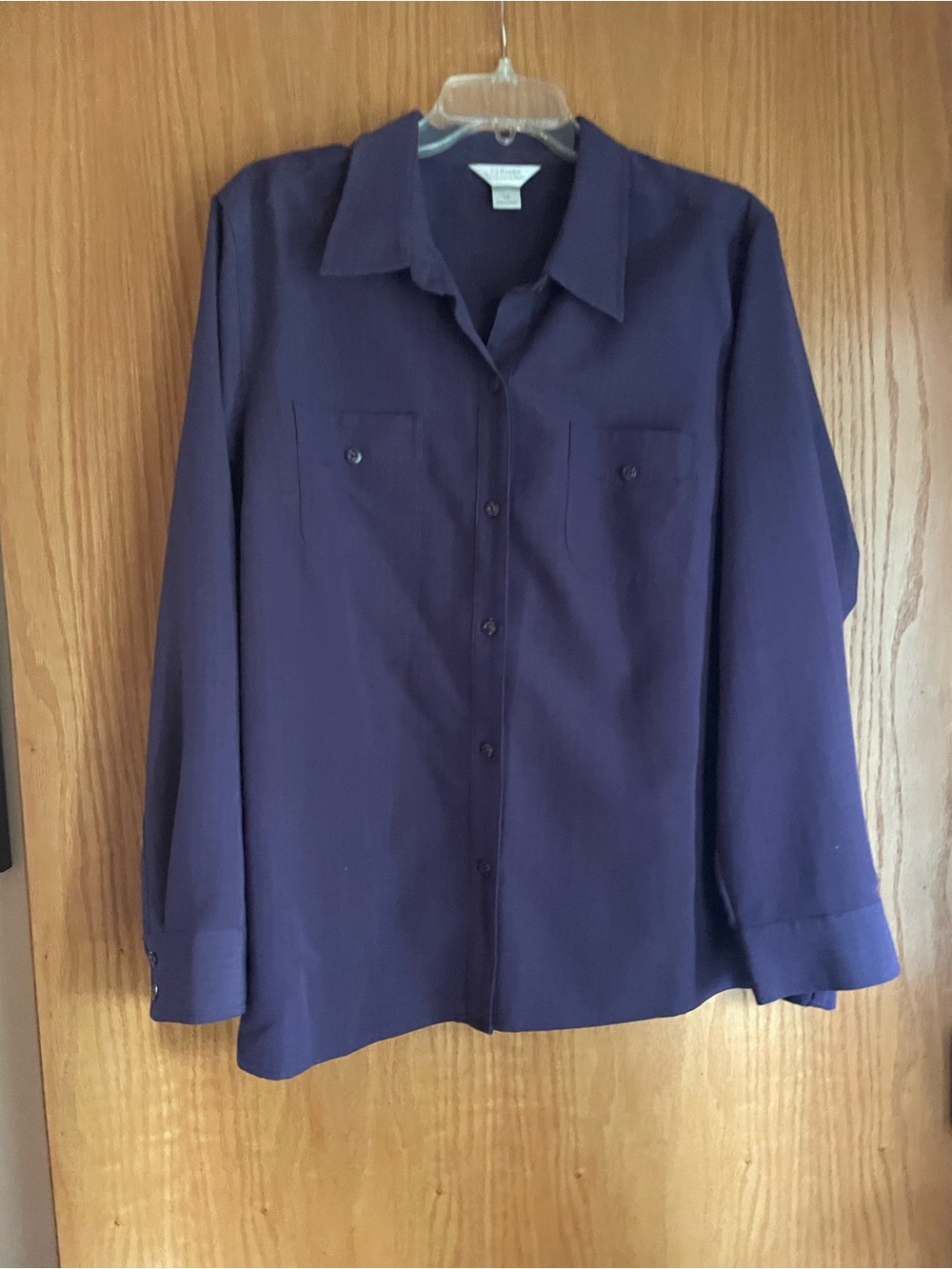 NWOT CJ Banks Button Down Shirt 1X Purple Women plus